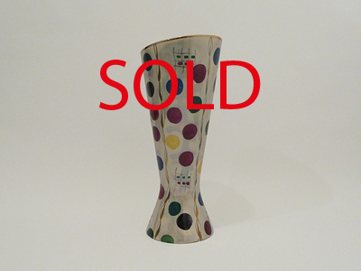 Nr. 2169
Large 50s floor vase with a fun colourful dotted decor

[b]H. Bequet Qauregnon[/b]

Model 577

Some small chips on the foot and some paintchips

H 36 cm x W 14 cm

[url=https://kosai.be/gallery/contact.php?referer=index.php][img]https://kosai.be/gallery/varia/buy.jpg[/img][/url]


[img]https://www.kosai.be/images/2169.jpg[/img]


[img]https://www.kosai.be/images/2169_04.jpg[/img]


[img]https://www.kosai.be/images/2169_05.jpg[/img]


[img]https://www.kosai.be/images/2169_06.jpg[/img]


[img]https://www.kosai.be/images/2169_07.jpg[/img]


[img]https://www.kosai.be/images/2169_08.jpg[/img]


[img]https://www.kosai.be/images/2169_09.jpg[/img]


[img]https://www.kosai.be/images/2169_10.jpg[/img]


[img]https://www.kosai.be/images/2169_2lr.jpg[/img]


[url=https://kosai.be/gallery/contact.php?referer=index.php][img]https://kosai.be/gallery/varia/buy.jpg[/img][/url]


[url=https://kosai.be/gallery/displayimage.php?pid=115]Back to top[/url]
Keywords: Others