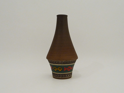 Nr. 2515
Ufo shaped 60s 70s vase 

Brown base, green glazed paint with red and yellow patterns

[b]Dümler & Breiden, Höhr-Grenzhausen Germany[/b]

Model 15-25

Good vintage condition, no damage

H 25 cm x W 13 cm

17 euro

[url=https://kosai.be/gallery/contact.php?referer=index.php][img]https://kosai.be/gallery/varia/buy.jpg[/img][/url]

[img]https://www.kosai.be/images/2515.jpg[/img]


[img]https://www.kosai.be/images/2515_4.jpg[/img]


[img]https://www.kosai.be/images/2515_5.jpg[/img]


[img]https://www.kosai.be/images/2515_6.jpg[/img]


[img]https://www.kosai.be/images/2515_2lr.jpg[/img]


[url=https://kosai.be/gallery/contact.php?referer=index.php][img]https://kosai.be/gallery/varia/buy.jpg[/img][/url]


[url=https://kosai.be/gallery/displayimage.php?pid=131]Back to top[/url]
Keywords: Dümler & Breiden